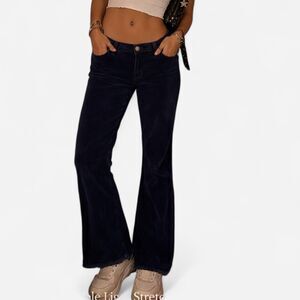 Free People We The Free Navy Corduroy Flare Pants | Retro Indie Boho 29